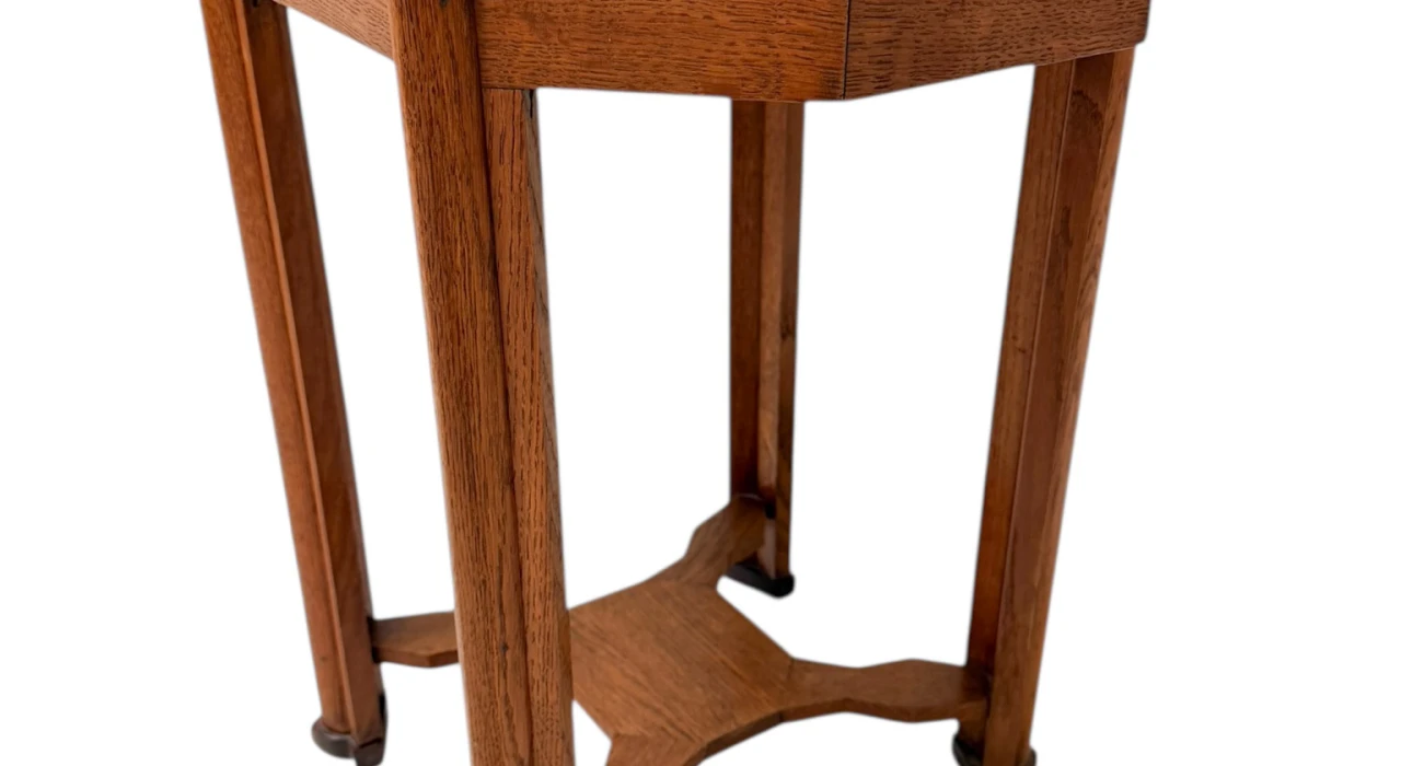 Art Deco Amsterdamse School Octagonal Side Table, 1920s